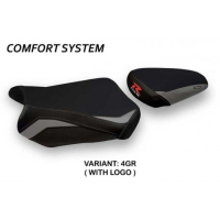 HOUSSE DE SELLE COMPATIBLE SUZUKI GSX R 600/750 (11-20) MODÈLE TÉHÉRAN - Type : CONFORT, Logo : AVEC LOGO, Couleur : ARGENT