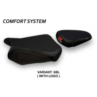 HOUSSE DE SELLE COMPATIBLE SUZUKI GSX R 600/750 (11-20) MODÈLE TÉHÉRAN - Logo : AVEC LOGO, Couleur : NOIR, Type : CONFORT