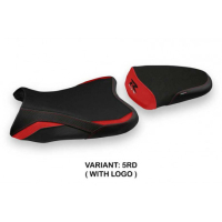 HOUSSE DE SELLE COMPATIBLE SUZUKI GSX R 1000 - (07-08) MODÈLE OMAR - Type : STANDARD, Logo : AVEC LOGO, Couleur : ARGENT