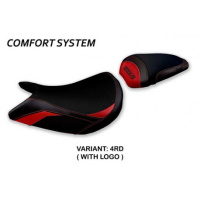 HOUSSE DE SELLE COMPATIBLE SUZUKI GSX S 1000 (15-20) MODÈLE PAHIA - Logo : AVEC LOGO, Couleur : NOIR, Type : CONFORT
