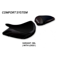 HOUSSE DE SELLE COMPATIBLE SUZUKI GSX S 1000 (15-20) MODÈLE PAHIA - Logo : AVEC LOGO, Couleur : BLANC, Type : CONFORT