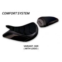 HOUSSE DE SELLE COMPATIBLE SUZUKI GSX S 1000 (15-20) MODÈLE PAHIA - Couleur : BLANC, Type : CONFORT, Logo : AVEC LOGO