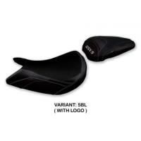 HOUSSE DE SELLE COMPATIBLE SUZUKI GSX S 1000 (21-22) MODÈLE LINDI CONFORT, BLEU, - Couleur : BLANC, Type : CONFORT, Logo : AVEC LOGO