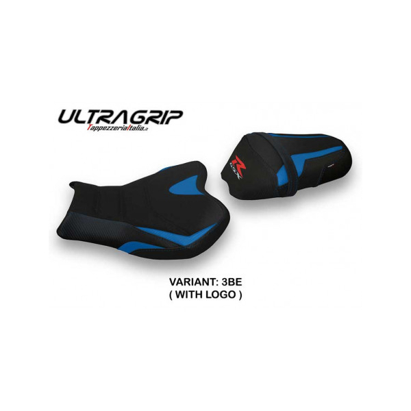 HOUSSE DE SELLE COMPATIBLE SUZUKI GSX R 1000 (09-16) MODÈLE DALIAN 1 - Logo : AVEC LOGO, Couleur : BLEU, Type : ULTRAGRIP