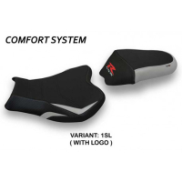 HOUSSE DE SELLE COMPATIBLE SUZUKI GSX R 1000 (09-16) MODÈLE ITRI 2 - Couleur : BLANC, Type : CONFORT, Logo : AVEC LOGO