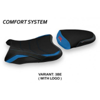 HOUSSE DE SELLE COMPATIBLE SUZUKI GSX R 600/750 (06-07) MODÈLE SAPES - Type : CONFORT, Logo : AVEC LOGO, Couleur : ARGENT 