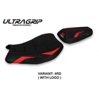 HOUSSE DE SELLE COMPATIBLE SUZUKI GSX R 1000 (17-21) MODÈLE ISILI - Logo : AVEC LOGO, Couleur : NOIR, Type : ULTRAGRIP