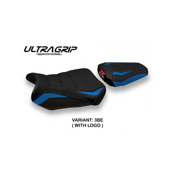 HOUSSE DE SELLE COMPATIBLE SUZUKI GSX R 600/750 (11-20) MODÈLE TEFÈ 2 - Logo : AVEC LOGO, Couleur : GRIS GRIS, Type : ULTRAGRIP
