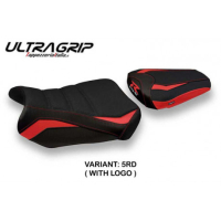 HOUSSE DE SELLE COMPATIBLE SUZUKI GSX R 600/750 (11-20) MODÈLE TEFÈ 2 - Logo : AVEC LOGO, Couleur : GRIS GRIS, Type : ULTRAGRIP