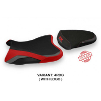 HOUSSE DE SELLE COMPATIBLE SUZUKI GSX R 1000 (07-08) MODÈLE OMAR SPECIAL COLOR - Logo : AVEC LOGO, Couleur : ROUGE GRIS, Type : STANDARD