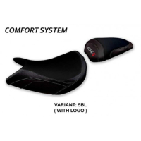 HOUSSE DE SELLE COMPATIBLE SUZUKI GSX S 1000 F (15-20) MODÈLE FOXTON - Logo : AVEC LOGO, Couleur : NOIR, Type : CONFORT