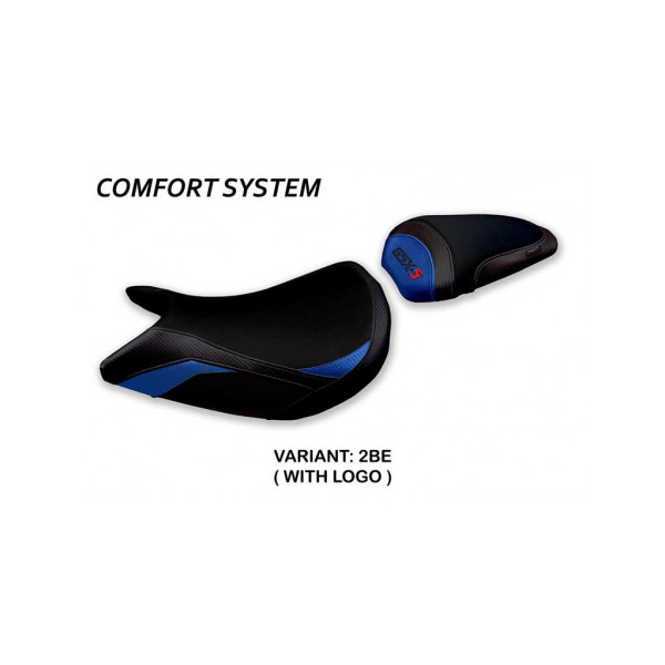 HOUSSE DE SELLE COMPATIBLE SUZUKI GSX S 1000 F (15-20) MODÈLE FOXTON - Type : CONFORT, Logo : AVEC LOGO, Couleur : GRIS GRIS