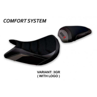 HOUSSE DE SELLE COMPATIBLE SUZUKI GSX S 1000 F (15-20) MODÈLE FOXTON - Type : CONFORT, Logo : AVEC LOGO, Couleur : GRIS GRIS