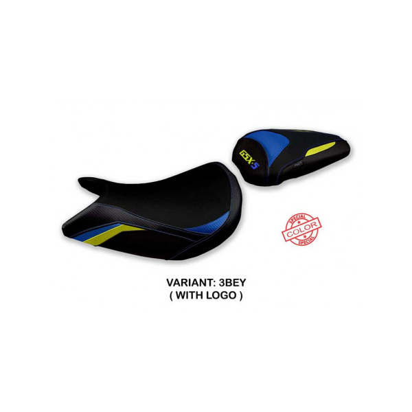 HOUSSE DE SELLE COMPATIBLE SUZUKI GSX S 1000 (15-20) MODÈLE WARD SPECIAL COLOR - Logo : AVEC LOGO, Couleur : ROUGE GRIS, Type : STANDARD