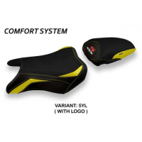 HOUSSE DE SELLE COMPATIBLE SUZUKI GSX S 750 (17-21) MODÈLE HOKOTA 1 - Couleur : JAUNE, Type : CONFORT, Logo : AVEC LOGO