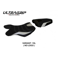 HOUSSE DE SELLE COMPATIBLE SUZUKI GSR 750 (10-17) MODÈLE SIENA - Couleur : BLANC, Logo : AVEC LOGO, Type : ULTRAGRIP
