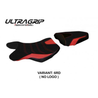 HOUSSE DE SELLE COMPATIBLE SUZUKI GSR 750 (10-17) MODÈLE SIENA - Logo : AVEC LOGO, Couleur : ARGENT, Type : ULTRAGRIP