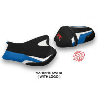 HOUSSE DE SELLE COMPATIBLE SUZUKI GSX R 1000 (09-16) MODÈLE CEVIO SPECIAL COLOR - Type : STANDARD, Logo : AVEC LOGO, Couleur : BLANC BLEU
