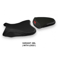 HOUSSE DE SELLE COMPATIBLE SUZUKI GSX R 600/750 (06-07) MODÈLE NIKITI - Couleur : NOIR, Type : STANDARD, Logo : AVEC LOGO