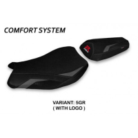 HOUSSE DE SELLE COMPATIBLE SUZUKI GSX R 1000 (17-21) MODÈLE PACECO - Logo : AVEC LOGO, Couleur : NOIR, Type : CONFORT