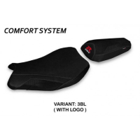 HOUSSE DE SELLE COMPATIBLE SUZUKI GSX R 1000 (17-21) MODÈLE PACECO - Couleur : BLANC, Type : CONFORT, Logo : AVEC LOGO