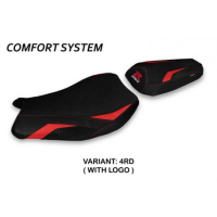 HOUSSE DE SELLE COMPATIBLE SUZUKI GSX R 1000 (17-21) MODÈLE PACECO - Couleur : BLANC, Type : CONFORT, Logo : AVEC LOGO