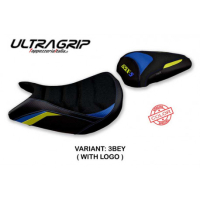HOUSSE DE SELLE COMPATIBLE SUZUKI GSX S 1000 (21-22) MODÈLE LINDI SPECIAL COLOR - Logo : AVEC LOGO, Couleur : BLEU JAUNE, Type : CONFORT