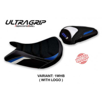 HOUSSE DE SELLE COMPATIBLE SUZUKI GSX S 1000 (21-22) MODÈLE LINDI SPECIAL COLOR - Logo : AVEC LOGO, Couleur : BLANC BLEU, Type : CONFORT