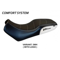 HOUSSE DE SELLE COMPATIBLE SUZUKI V-STROM 1000 DL (02-08) MODÈLE MELITO - Logo : AVEC LOGO, Couleur : BLEU, Type : CONFORT