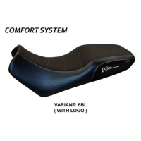 HOUSSE DE SELLE COMPATIBLE SUZUKI V-STROM 1000 DL (02-08) MODÈLE MELITO - Logo : AVEC LOGO, Couleur : NOIR, Type : CONFORT