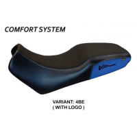 HOUSSE DE SELLE COMPATIBLE SUZUKI V-STROM 1000 DL (02-08) MODÈLE MELITO - Type : CONFORT, Logo : AVEC LOGO, Couleur : GRIS GRIS