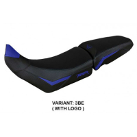 HOUSSE DE SELLE COMPATIBLE TRIUMPH TIGER 900 (20-22) MODÈLE DOVER - Logo : AVEC LOGO, Couleur : ARGENT, Type : CONFORT