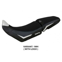 HOUSSE DE SELLE COMPATIBLE TRIUMPH TIGER 900 (20-22) MODÈLE DOVER - Logo : AVEC LOGO, Couleur : ARGENT, Type : CONFORT