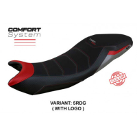 HOUSSE DE SELLE COMPATIBLE TRIUMPH TIGER 660 (21-22) MODÈLE DERRY - Logo : AVEC LOGO, Couleur : BLEU, Type : CONFORT