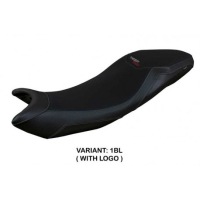HOUSSE DE SELLE COMPATIBLE TRIUMPH TIGER 660 (21-22) MODÈLE DERRY - Logo : AVEC LOGO, Couleur : NOIR, Type : CONFORT