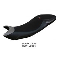 HOUSSE DE SELLE COMPATIBLE TRIUMPH TIGER 660 (21-22) MODÈLE DERRY - Logo : AVEC LOGO, Couleur : NOIR, Type : CONFORT
