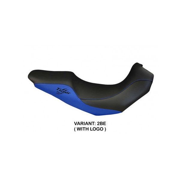 HOUSSE DE SELLE COMPATIBLE TRIUMPH TIGER 1050 (07-13) AVELLINO MODÈLE 2 - Logo : AVEC LOGO, Couleur : BLEU, Type : STANDARD