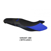 HOUSSE DE SELLE COMPATIBLE TRIUMPH STREET TRIPLE (07-12) MODÈLE MORRIS 1 - Logo : AVEC LOGO, Couleur : NOIR, Type : CONFORT