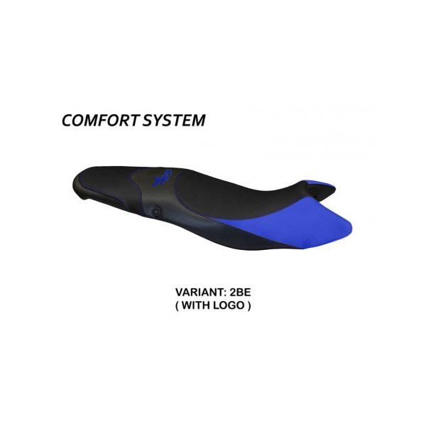 HOUSSE DE SELLE COMPATIBLE TRIUMPH STREET TRIPLE (07-12) MODÈLE MORRIS 1 - Type : CONFORT, Logo : AVEC LOGO, Couleur : ROUGE BLANC