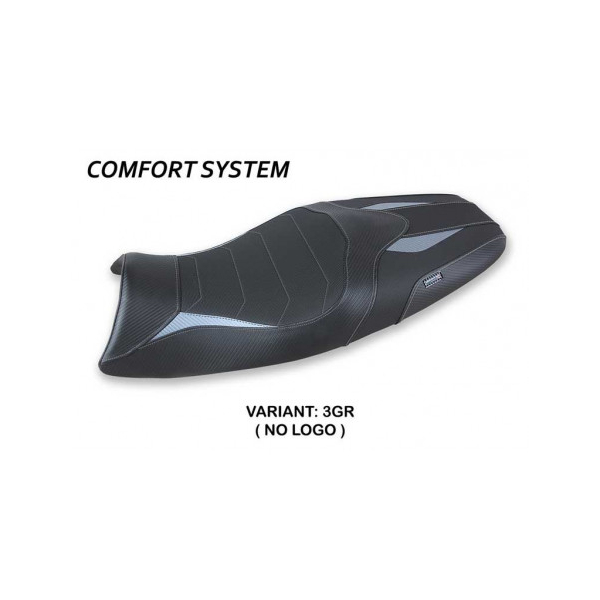 HOUSSE DE SELLE COMPATIBLE TRIUMPH SPEED TRIPLE (05-10) MODÈLE JORGE - Logo : SANS LOGO, Couleur : GRIS GRIS, Type : CONFORT