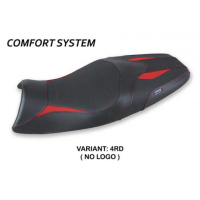 HOUSSE DE SELLE COMPATIBLE TRIUMPH SPEED TRIPLE (05-10) MODÈLE JORGE - Logo : SANS LOGO, Couleur : BLANC, Type : CONFORT
