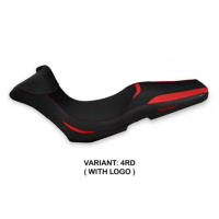 HOUSSE DE SELLE COMPATIBLE  TRIUMPH TIGER 1050 SPORT (13-20) MODÈLE JULFA - Logo : AVEC LOGO, Couleur : ROUGE, Type : STANDARD