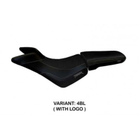 HOUSSE DE SELLE COMPATIBLE TRIUMPH TIGER 800/800 XC (10-20) MODÈLE PADOVA - Logo : AVEC LOGO, Couleur : BLEU, Type : CONFORT