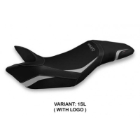 HOUSSE DE SELLE COMPATIBLE TRIUMPH SPEED TRIPLE (11-15) MODÈLE HEIC 1 - Logo : AVEC LOGO, Couleur : ARGENT, Type : STANDARD