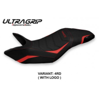 HOUSSE DE SELLE COMPATIBLE TRIUMPH SPEED TRIPLE (11-15) NISKO 1 MODÈLE - Couleur : NOIR, Logo : AVEC LOGO, Type : ULTRAGRIP