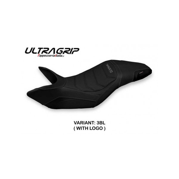 HOUSSE DE SELLE COMPATIBLE TRIUMPH SPEED TRIPLE (11-15) NISKO 1 MODÈLE - Couleur : BLANC, Logo : AVEC LOGO, Type : ULTRAGRIP