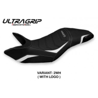 HOUSSE DE SELLE COMPATIBLE TRIUMPH SPEED TRIPLE (11-15) NISKO 1 MODÈLE - Couleur : BLANC, Logo : AVEC LOGO, Type : ULTRAGRIP