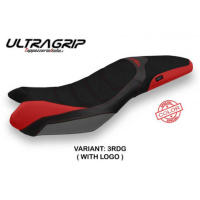 HOUSSE DE SELLE COMPATIBLE TRIUMPH STREET TRIPLE (13-16) MODÈLE SPECIAL COLOR SA - Logo : AVEC LOGO, Type : ULTRAGRIP, Couleur : ROUGE BLANC 