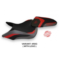 HOUSSE DE SELLE COMPATIBLE TRIUMPH SPEED TRIPLE (16-21) MODÈLE DE SPECIAL COLOR - Type : STANDARD, Logo : AVEC LOGO, Couleur : ROUGE GRIS 