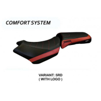HOUSSE DE SELLE COMPATIBLE TRIUMPH TIGER 1200 (18-21) MODÈLE VENEZIA 1 - Couleur : BLEU, Type : CONFORT, Logo : AVEC LOGO